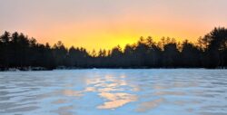 Winter Pond Sunset